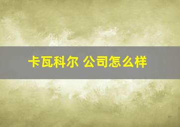 卡瓦科尔 公司怎么样